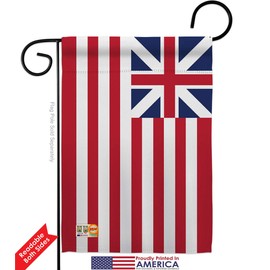 Grand Union Garden Flag Set Wall Hanger Regional International Heritage Celebration Cultural Country Particular Area Small Decorative Gift Yard House Banner Double-Sided Made in USA 13 X 18.5