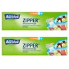 2 x 15 All Purpose Zipper Resealable Bag Small Snadwich