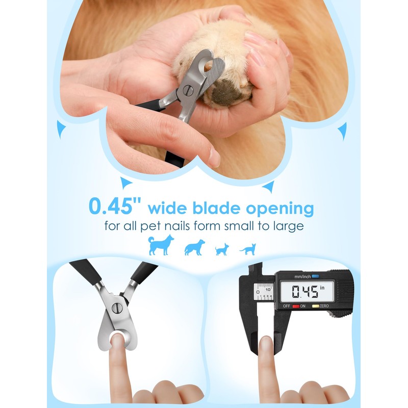 Heavy Duty Dog Nail Clippers -【Cuts Thick Nails Like Butter】【Upgraded