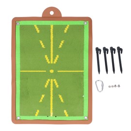 Swing Golfing Practice Hitting Mat with Pin Buckle Silicone Golfing Training Mat Pad for Outdoor Socializing