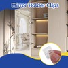 suiwotin 25pcs Mirror Hanging Clips, Plastic Glass Retainer Clips, Clear