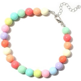 FURLINGDA Pet Jewelry Candy Color Necklace, Colorful Beaded Necklace for Dogs and Cats, Teddy Chihuahua York Girl Clothing Dress Accessories