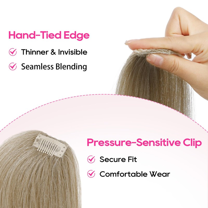 REECHO Clip in Hair Volumizer, 2PCS 8 inch Short Thick