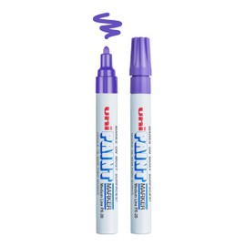 Uni-Ball Uni Paint PX-20 Oil-Based Paint Markers, Medium Line (1.8-2.2mm), Violet, 2 Count