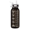 Ghonlzin water bottle, 1 litre sports bottle with time marking,