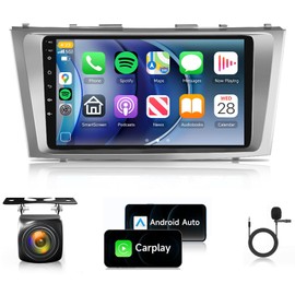 【16EQ】 2G 64G J-B-L Radio for Toyota Camry 2006-2011 Car Stereo with Wireless CarPlay Android Auto/9 inch 1080P IPS Touch Screen/Bluetooth/GPS/16 EQ/WiFi/SWC/MirrorLink/Backup Camera