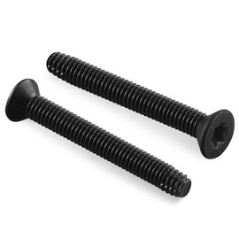 BNUOK 20PCS Trailer Deck Screws, 5/16-18 x 2-1/2 Torx Flat Wood to Metal Self Tapping Screws, T40 Star Drive FloorBorad Thread Cutting Trailer Screws, 6-Lobe Point, Type F