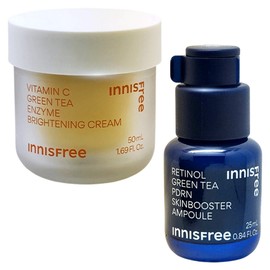Innisfree Vitamin C Capsule Moisture Cream 50mL+Retinol PDRN Ampoule 25ml / 이니스프리 비타민C 캡슐 수분크림 50mL+레티놀 PDRN 앰플 25ml
