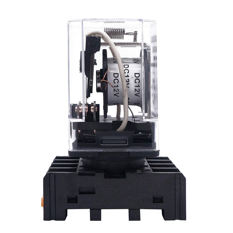 TWTADE/JTX-2C, MK2P-I DPDT Power Relay with Plug-in Terminal Socket Base,