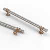 Asidrama 6 Pack 10 Inch(254mm) Knurled Satin Nickel and Champagne