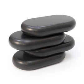 Master Massage 4 Pieces XXL Oversized Super Extra Large Oval Shape Basalt Massage Hot Stone Massage Stone Warm Stone Set Spa-Beauty-Salon-Massage-6” x 3.4“x 1.1”-