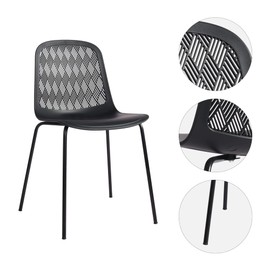 Modern Chairs with Metal Legs for Living, Bedroom, Kitchen, Dining, Lounge Waiting Room, Restaurants, Cafes, Set of 4