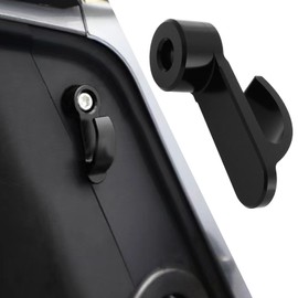 Micro Traders 2Pcs Motorcycle Handlebar Hook CNC Aluminium Helmet Hook Suitable for Motorcycle Helmets Gloves Cups(Black)