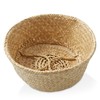 Casafield Seagrass Belly Storage Basket Planter with Handles - Large,