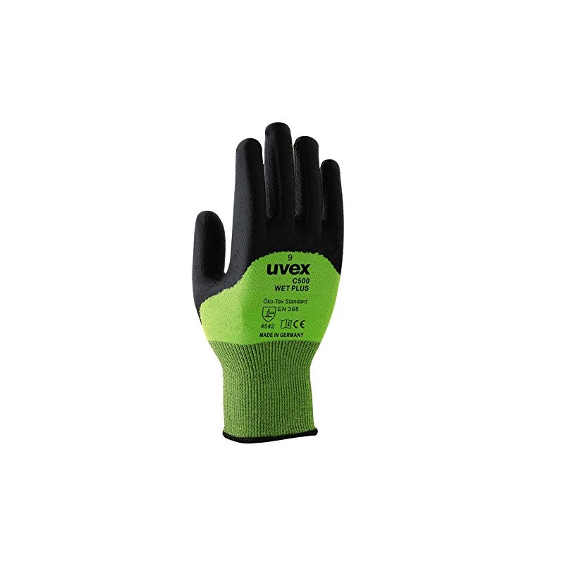 Uvex C500 Wet Plus Work Gloves - 1 Pair of