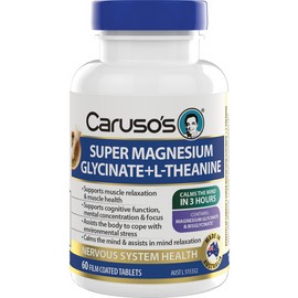 Caruso's Super Magnesium Glycinate + L-Theanine 60 Film Coated Tablets