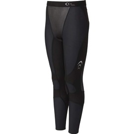 Goldwin 3FW19130 Women's Sports Tights, C3Fit, Impact Breeze Long Tights, Compression Tights, Mesh, Breathable, Lightweight, UV Protection, Black