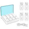 DTianSir Wii Remote Battery Charger,4 in 1 Charging Station with