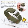 Binlun Elastic NATO Fabric Nylon Watch Strap, Waterproof Replacement Velcro