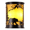 Rustic Wall Sconces, 2-Light Farmhouse Bear Wall Lamp with E12