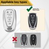 CTRINEWS for Chevy Key Fob Cover with Luxury Diamond Braided