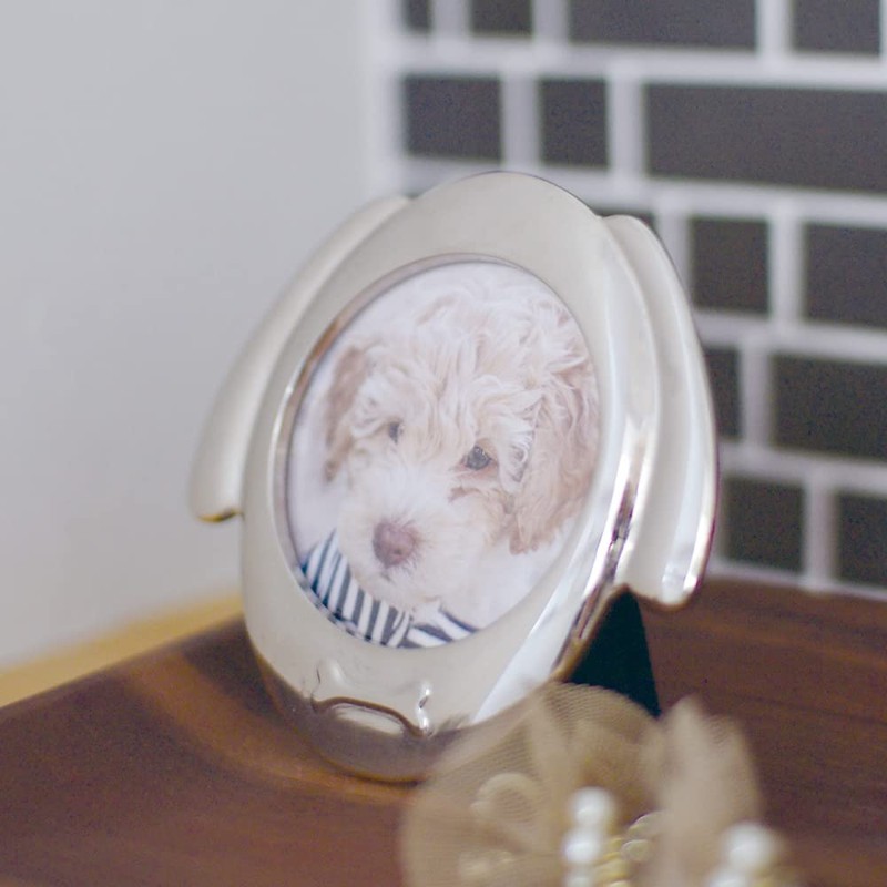 Photo Frame Interior Frame Picture Stand Stylish Silver Dog Pet