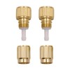 Sarini 2pcs Quick Connector Faucet AdapterSet Aluminum Alloy Copper-Plated Expandable
