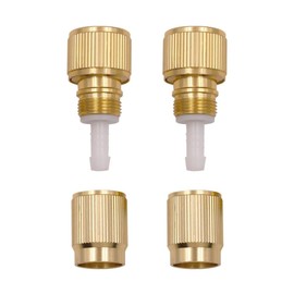 Sarini 2pcs Quick Connector Faucet AdapterSet Aluminum Alloy Copper-Plated Expandable Hose Split Quick Coupler for Pressure Washer Garden Hose Connector
