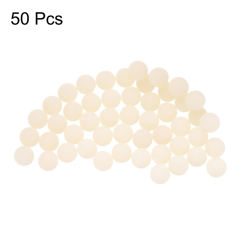 sourcing map 50pcs Nylon Bearing Balls 8mm Solid Plastic Balls,