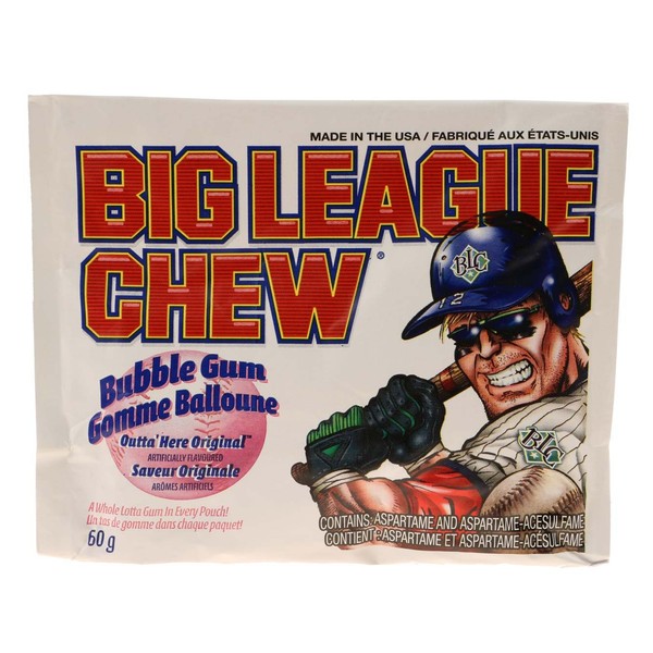 Big League Chew The Ballplayers' Bubble Gum 60g (4 pack)