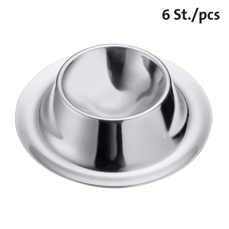 Westmark 6 egg cups, round, stackable, diameter 8.5 cm, stainless
