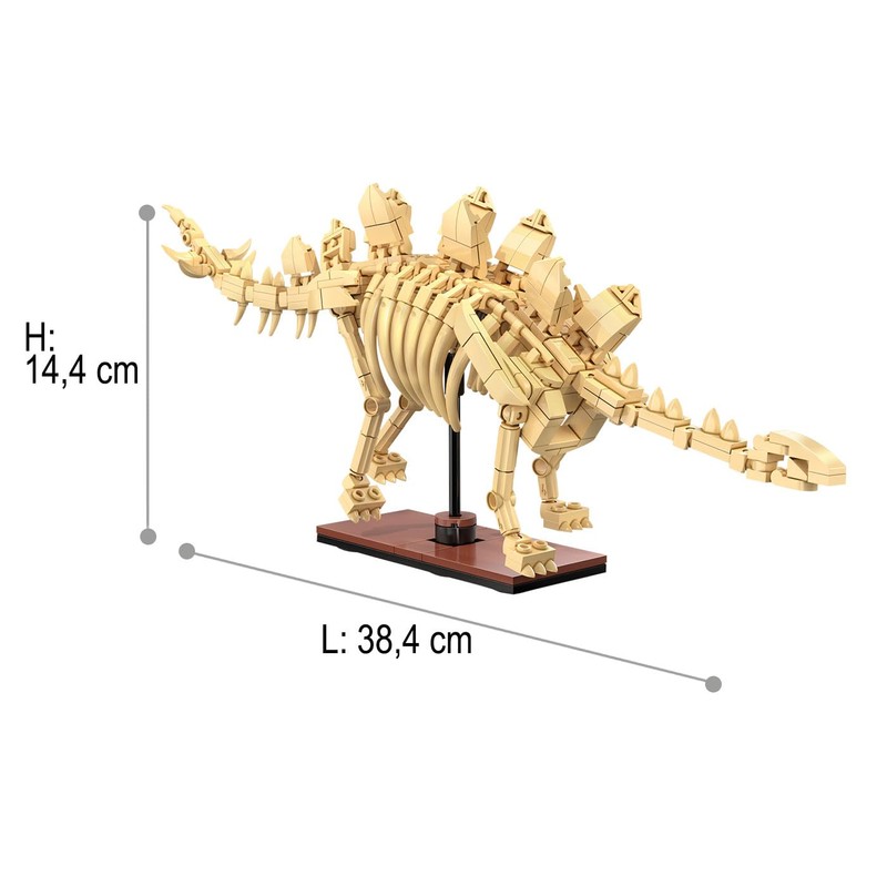 JAMARA 402889 CADA Dinosauro Fossil Stegosaurus Bricks, idea regalo per