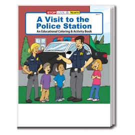 Zoco - A Visit to The Police Station Kids Educational Coloring Books (25 Bulk Pack, Without Crayons) - Police Community Relations and Promotional Handout for Children - Games, Puzzles, Activities