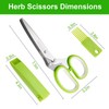 Herb Scissors by JYTUUL - Stainless Steel 5 Blades Multipurpose