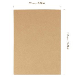 HEIHAK 25 Pcs A4 Kraft Paper File Folder with Cards Slot Pockets, Square Cut Folders A4 Cardboard Folder Presentation Paper Organizer Pouch for Office Home Meeting File Document