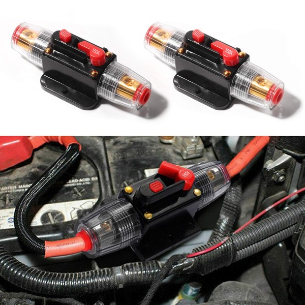 Beneges 2 Pcs Car Audio Inline 150A Amps Circuit Breaker,