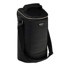 Igloo Luxe Collection Beverage Tote, MaxCold Insulation, Removable Divider, Metallic Liner (Black)