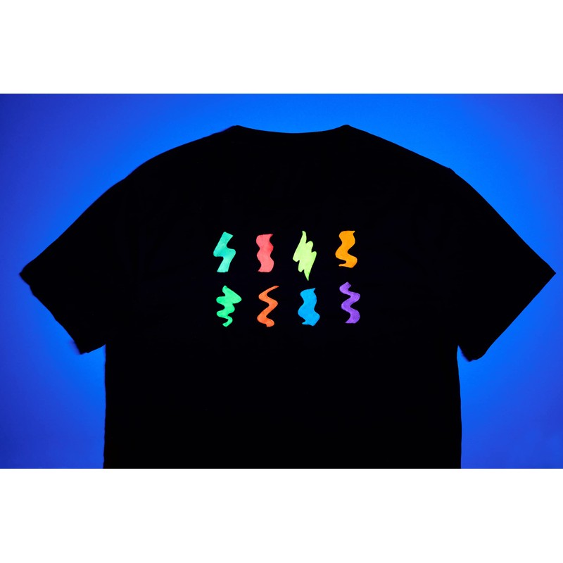 Smiffys Moon Glow - Glow in the Dark 3D Fabric