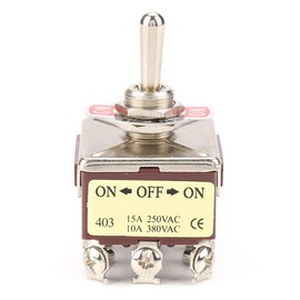 ON Off ON Momentary Toggle Switches 12 Pin 3 Position 4PDT Rocker Switches 15A/250VAC 10A/380VAC Knob Switches 12mm Button Switches Mechanical Valve