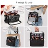 Relavel Travel Cosmetic Bag, Stand-up Makeup Brush Bag with Adjustable