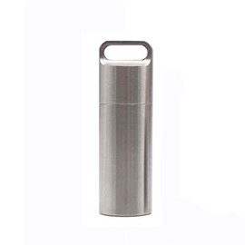 SUPERTOOL Travel Pill Holder, 1 Pc Portable Waterproof Small Bag Pill Box for Daily Use and Travel with Medication Silver (L:6.5cm*1.95cm)