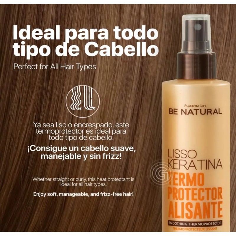 Be Natural Lisso Keratina Termoprotector Alissante Frizz