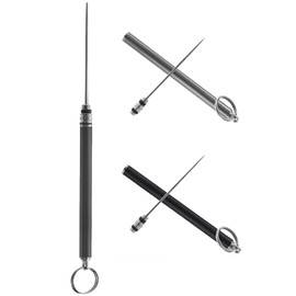 NIKILOONG Cigar Pucnher Draw Enhancer Stainless Steel Nubber Cigar Tool Accessories (Silvery)