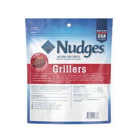 Blue Buffalo Nudges Grillers Natural Dog Treats, Made in the USA with Real Steak, 16-oz Bag