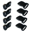 SHUYUNGE 8Pcs 40mm/1.5 Inch Quick Side Release Buckle Black Plastic