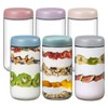 NETANY 6-pack 24oz Glass jars with Airtight Lids, Overnight Oats
