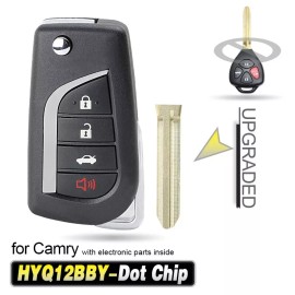 KeyMaster Upgraded Flip Remote Key Fob for Toyota Toyota Camry 2006-2011 HYQ12BBY-4D67