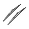 12in/30.48cm Front Windshield Wiper Blades Stainless Steel Polished Silver Universal