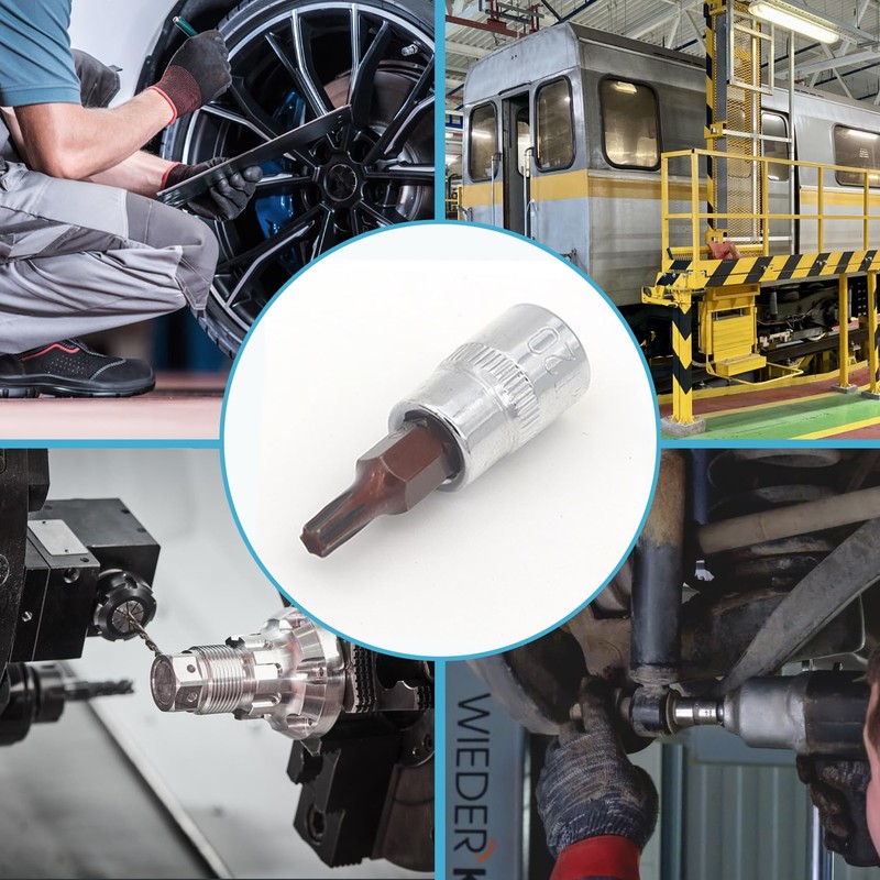 2PCS Juttzzei Torx Bit Socket, 1/4" Drive x T20 Torx