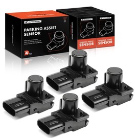 A-Premium 4-PC Reverse Backup Parking Assist Sensor Compatible with Select Toyota & Lexus Models - Sienna 2011-2017, RX450h/RX350 2010-2012, GX460 2010-2013, Replace# 89341-33180, 89341-06020